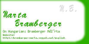 marta bramberger business card